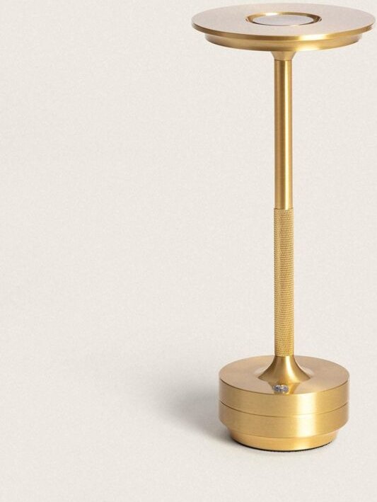 Ledkia - Tragbare LED-Tischleuchte 3W mit wiederaufladbarem USB-Akku Astrid Gold