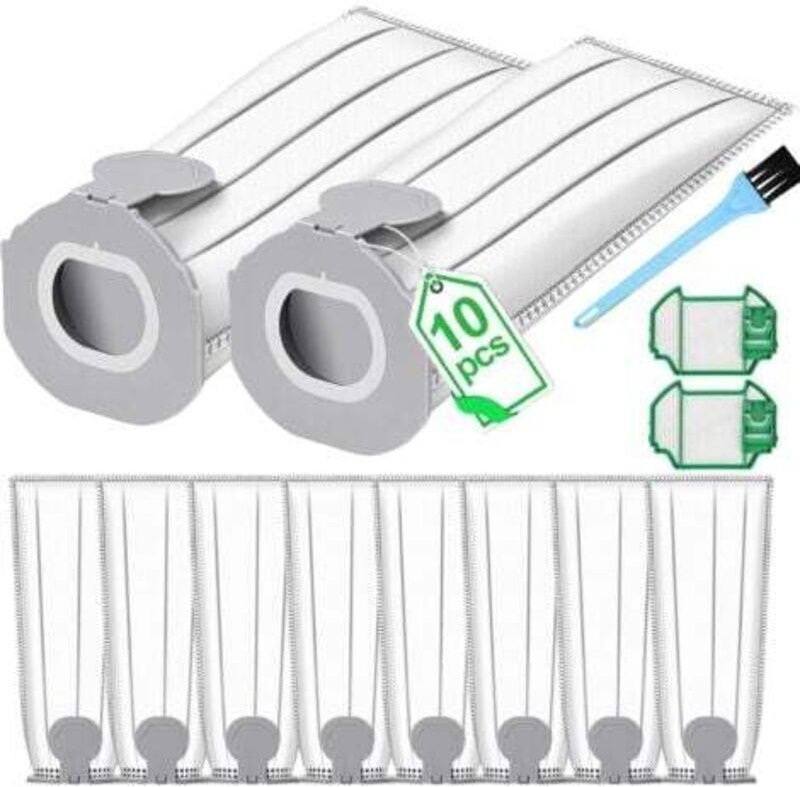 10 Staubsaugerbeutel für Vorwerk Kobold VK7 und FP7 – 4-lagiger Filterstaubbeutel – Einfache Installation dank Klappvers...