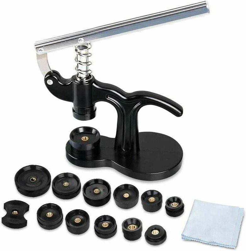 KZQ - Uhrengehäusepresse – Uhrenreparaturwerkzeug – Werkzeug zum Schließen des Uhrenbodens – 12 Formengrößen im Lieferum...