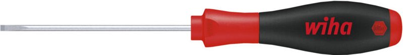 Wiha Schraubendreher SoftFinish® Schlitz mit Rundklinge für tiefliegende Schrauben 4,0 mm x 150 mm (00694)