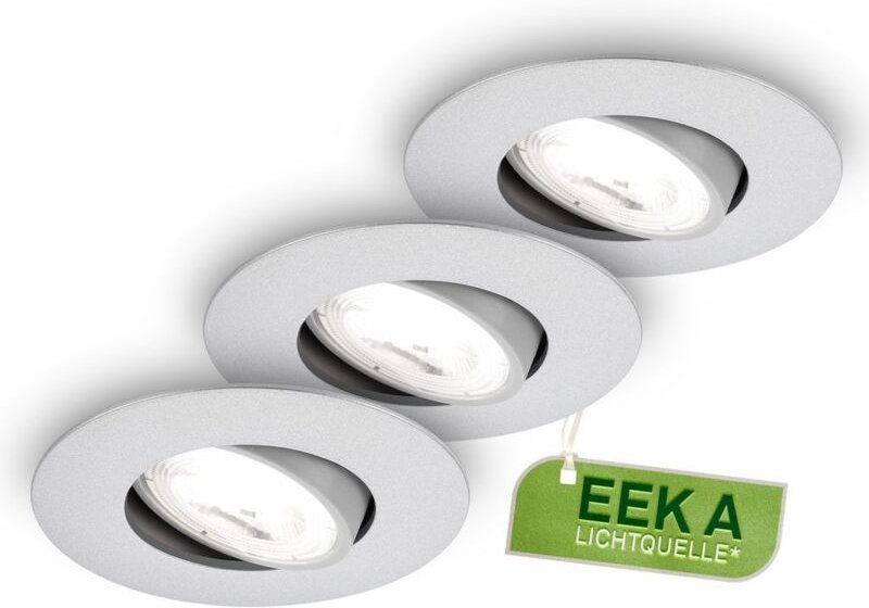 Thumbnail - Briloner - 3er Set led Einbaustrahler led Einbauleuchten Spots Schwenkbar Effizienz a