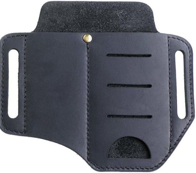 Werkzeugsatz Lederbeutel Ledergürtel Taschenorganisator Ledertasche Lederhalter Pu Black