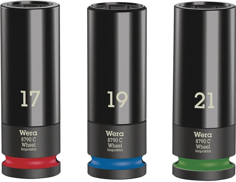 Wera Wheel Impaktor C Set 1 Steckschlüsseleinsatz-Set 1/2" 3teilig 05004595001