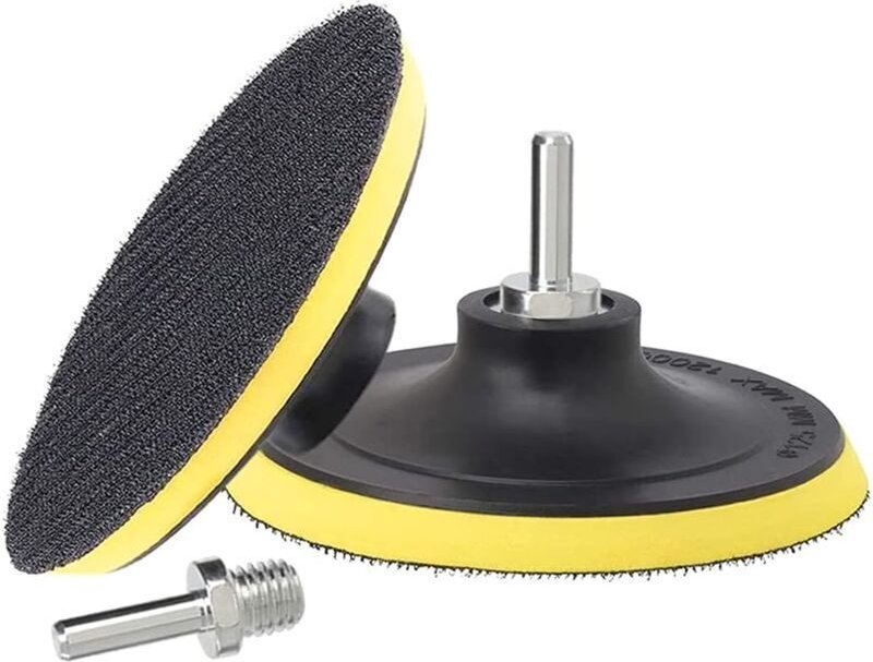 Thumbnail - Stück 125 mm Schleifpads, Klett-Schleifscheiben, Schleifplatte mit M14-Gewinde, Klettverschluss, Schleif- und Polierträg...