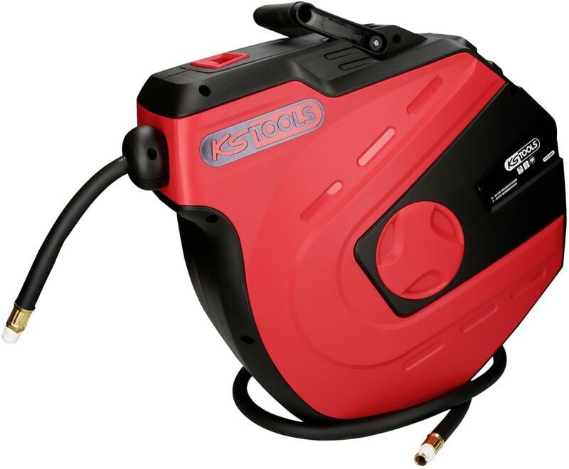 Luft- und Wasserschlauchaufroller 1/2 15 m ks tools mit Schlauch Ø13 mm Anschluss 3/8 - 515.3445