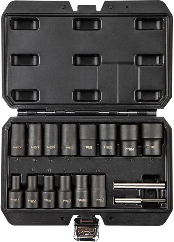 1/2""" Steckschlüsseleinsätze, für beschädigte Muttern - 16er-Set