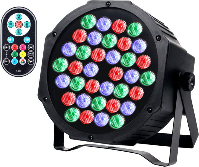 Thumbnail - 1 Stücke 36 LED Par Scheinwerfer Bühnenlicht, RGB LED Par Strahler Party Lichter mit Fernbedienung DMX512 Discolicht für...