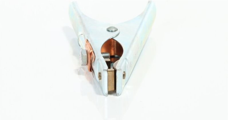 Pol Schweißklemme mit Kupferlitze für 250 Ampere, Länge 180 mm, verzinkt - Elmag