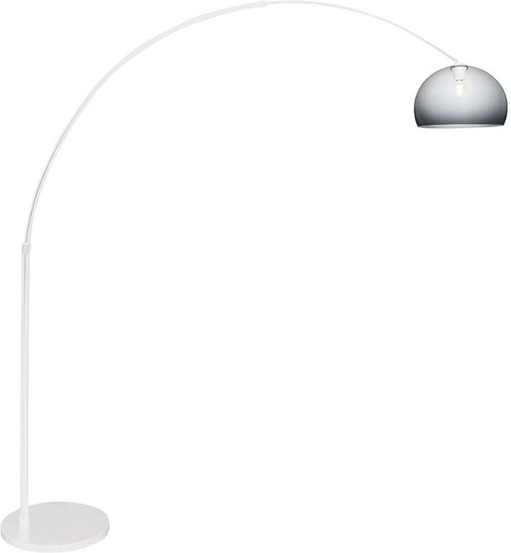 Stehlampe Bogenleuchte Standlampe Leselampe Wohnzimmerleuchte Grau H 210 cm