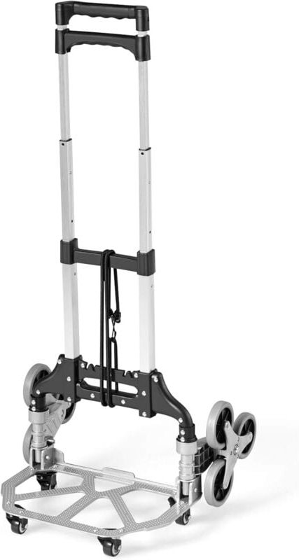 Goplus - Vielseitiger Treppensteiger, Faltbarer Sackkarre mit 10 Raedern und elastischem Seil,Transportkarre mit einzieh...