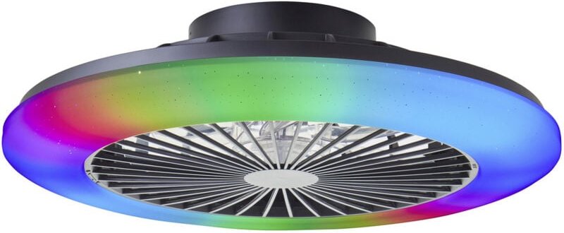 Brilliant G60020/06 Salerno LED-Deckenleuchte mit Ventilator LED-Modul 40 W Schwarz