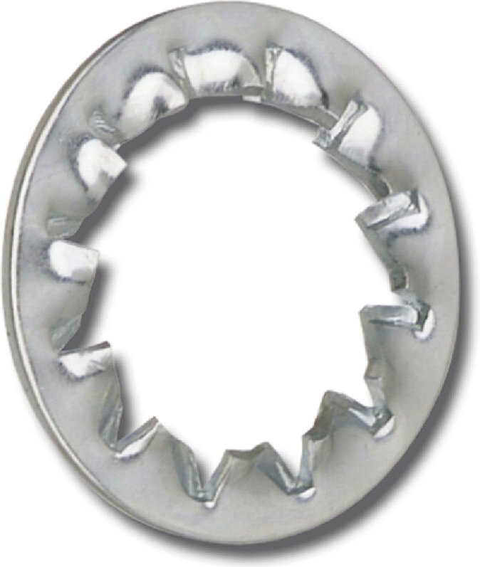 No Brand - Fächerscheibe innengezahnt ø M6, Sicherungsscheiben DIN6798J, Stahl verzinkt