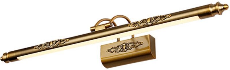 Goldfarbene Wandleuchte im Vintage-Stil für Badezimmer, Schlafzimmer, Wohnzimmer und mehr (warmes Licht, 50 cm)