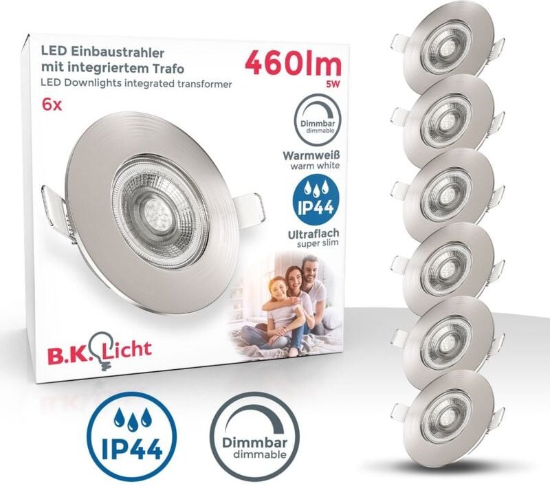 Led Einbauleuchten dimmbar 5W 6er set