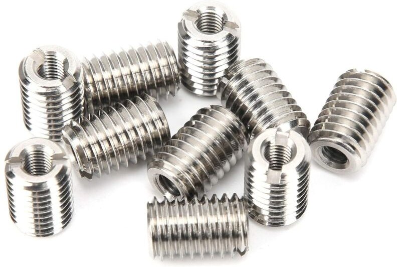 10 Stück Gewindeeinsatzmutter-Reduzierstück-Rohrverschraubungsadapter-Reduzierstück aus Edelstahl, geschlitzt, Reparatur...