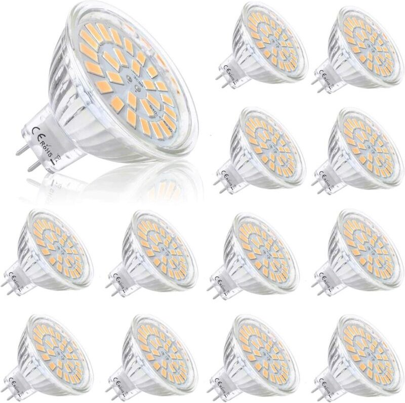 Ugreat - MR16 LED-Leuchtmittel, 12 v, 5 w, entspricht 50 w Halogen, warmweiß 2800 k, Spot-Leuchtmittel, 120° Abstrahlwin...