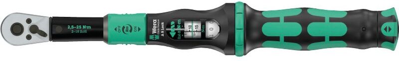 Click-Torque Lock a 5 Drehmomentschlüssel 1/4', einstellbar, Torque Lock Funktion, 2,5-25 Nm - Wera