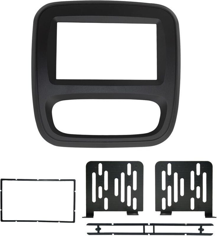 2-DIN-Autoradio-Einbausatz, kompatibel mit Renault Trafic und Opel Vivaro ab Baujahr 2015.
