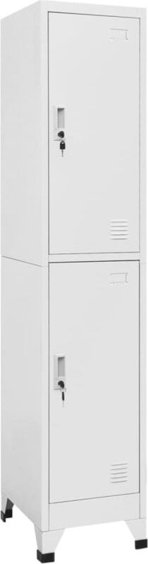 Schließfachschrank mit 2 Fächern 38x45x180 cm - Vidaxl