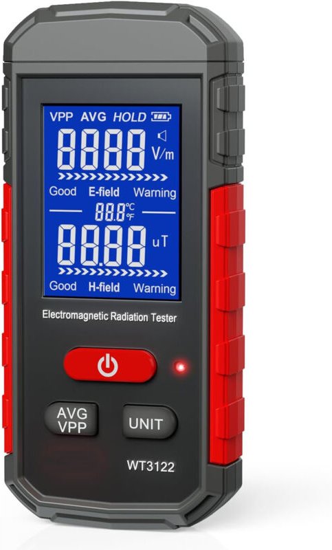 EMF-Detektor, wiederaufladbarer digitaler Tester für elektromagnetische Strahlung, Messgerät für die Geisterjagd auf ele...