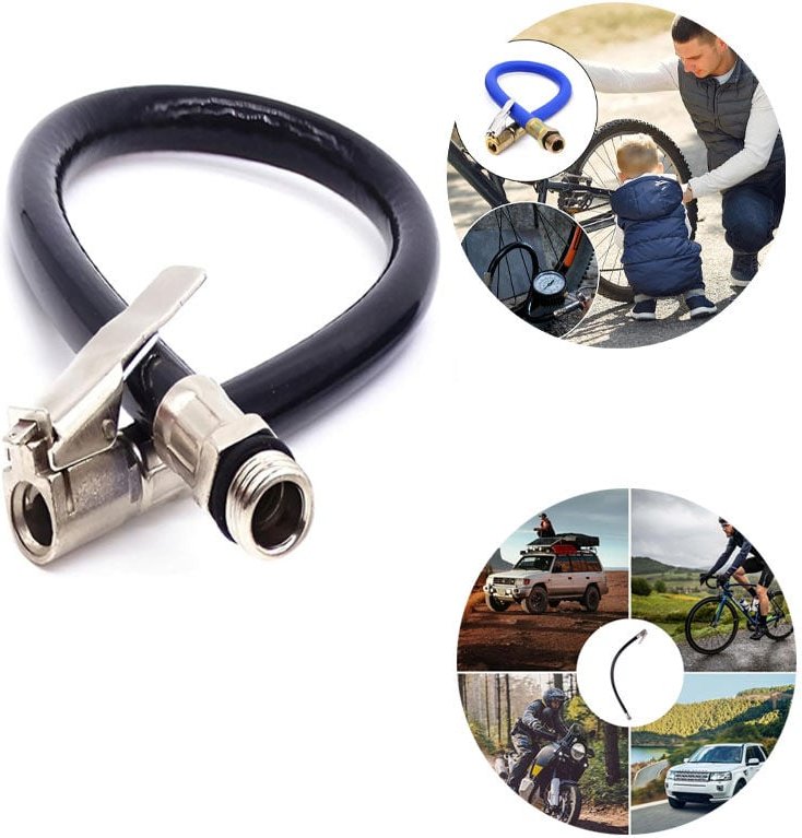 Thumbnail - 1er-Pack Reifenfüllschlauch, Reifenfüller Ventilverlängerung, Autoventil-Adapterschlauch, Reifenfüllschlauch, Luftpumpen...