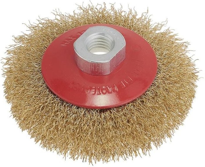 Konische drahtbuerste 150 mm m14 fuer schleifmaschine