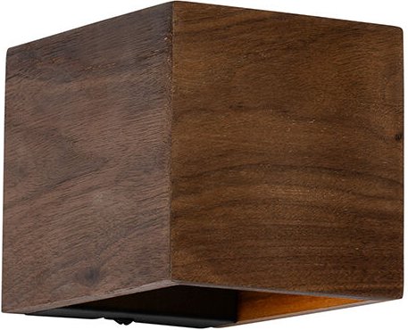 Ländliche Wandleuchte aus Walnussholz - Transfer