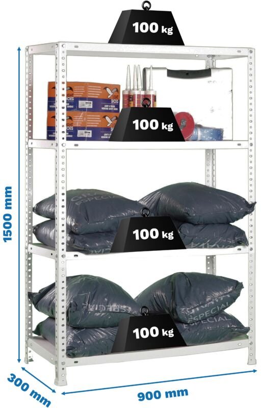 Simonrack Comfort 4-300 Regalsystem galvanisiert 1500x900x300 mm