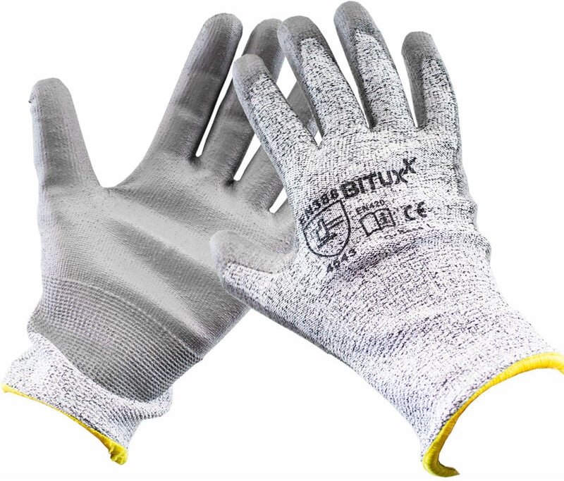 1 Paar l (9) Schnittschutzhandschuhe Arbeitshandschuhe Handschuh Schnittfest mit pu Beschichtung