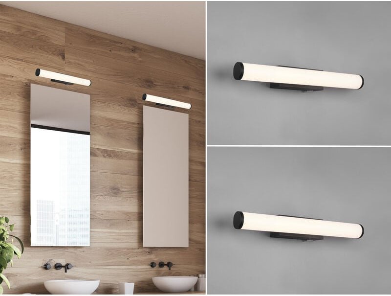 Thumbnail - Led Bad Wandleuchten 2er Set mit Schalter Schwarz - Spiegelleuchten, Breite 40cm