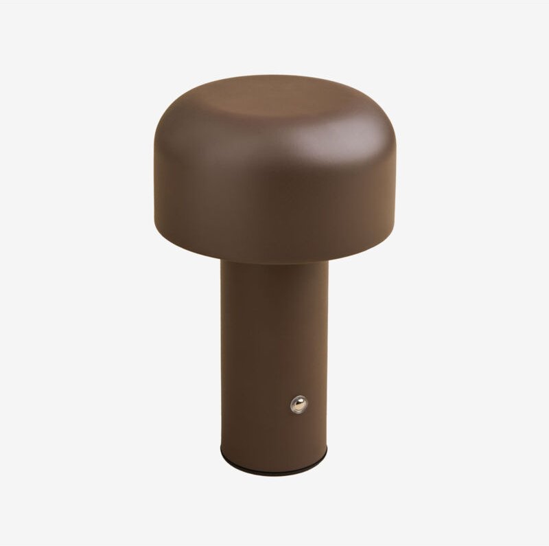 Sklum - Kabellose LED-Tischlampe aus Metall für den Außenbereich Loentia Braun Choco