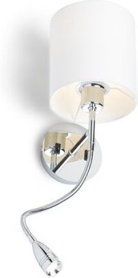 Rendl Light - Pendelleuchte versina mit Schirm chrom weiss 230V E27 led 28+3W 25° 3000K