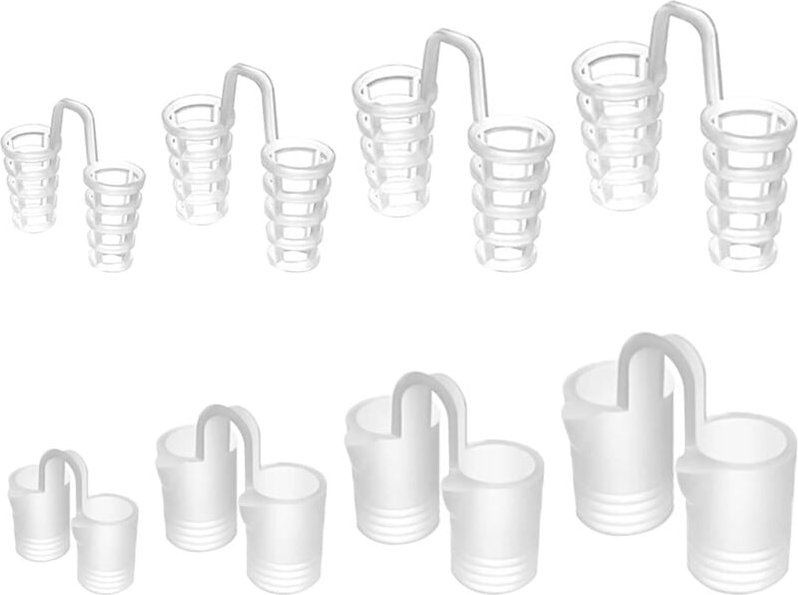 Sollbry Nasendilatator, wirksames Anti-Schnarch-Gerät, 8 Stück, wiederverwendbarer Nasenretraktor zur Schnarchreduzierun...