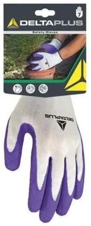 Gartenhandschuh aus Polyestertrikot, Handfläche mit Latexschaum beschichtet, Größe 7