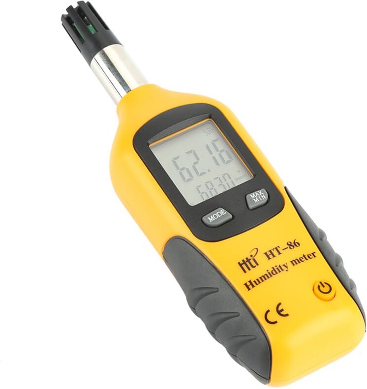 HT-86 Digitales Thermometer Hygrometer Feuchtkugel/Taupunkt Temperaturmesser Feuchtigkeitsmesser 6,9 x 2 Zoll - Ej.life