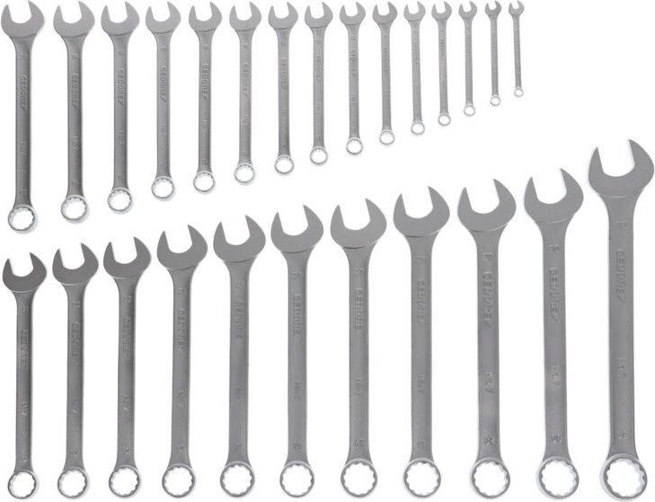 Ringmaulschlüsselsatz 7-026 26-teilig Schlüsselweite 6-32 mm Form a CV-Stahl