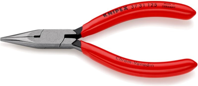 37 31 125 Elektronik- u. Feinmechanik Flachrundzange Gerade Werkzeugstahl 125 mm - Knipex