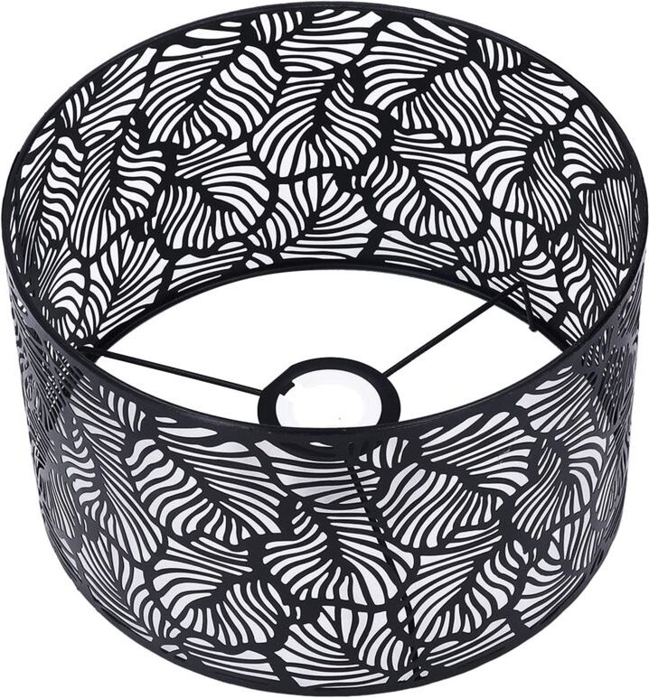 Lampenschirm Home Decor 16 Cm Höhe Einfache Installation Langlebiger Lampenschirm für E27 (Schwarz) - Ej.life