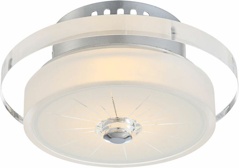 Thumbnail - Led 9 Watt Deckenleuchte Muster Glas klar Wohnzimmer Esszimmer Deckenlampe rund Globo 49305-9