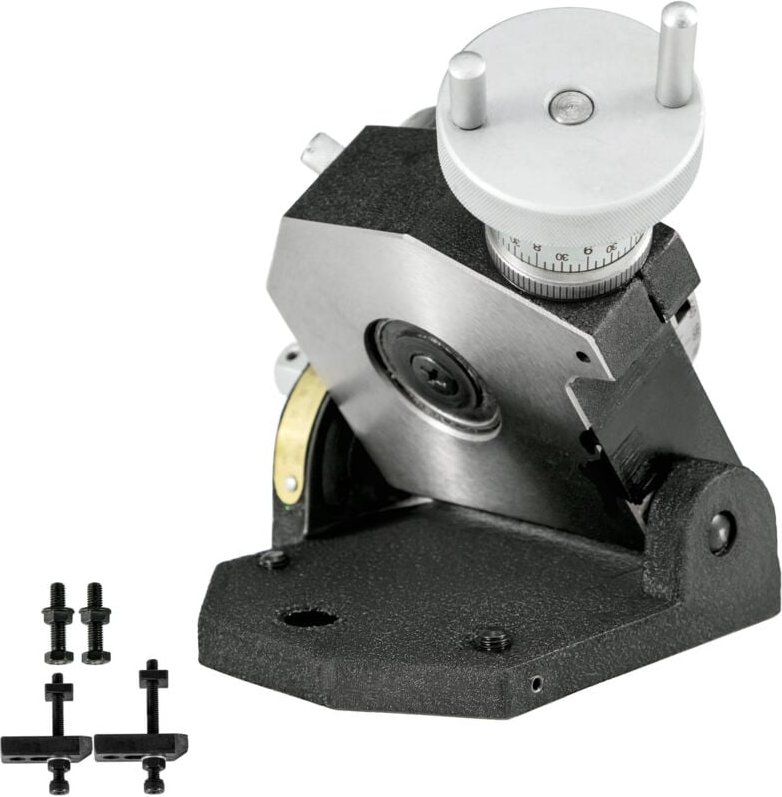 4-Zoll-Drehtisch, 100 mm horizontal und vertikal, 4-Schlitz-Präzisions-Drehtisch für Fräsmaschine MT-2, 360 Grad zum Frä...