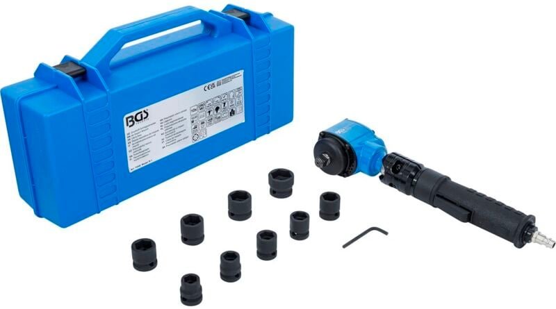BGS 74348 Druckluft-Schlagschrauber-Satz 10-teilig Kraft-Steckschlüssel-Satz, 1/2", 650 Nm