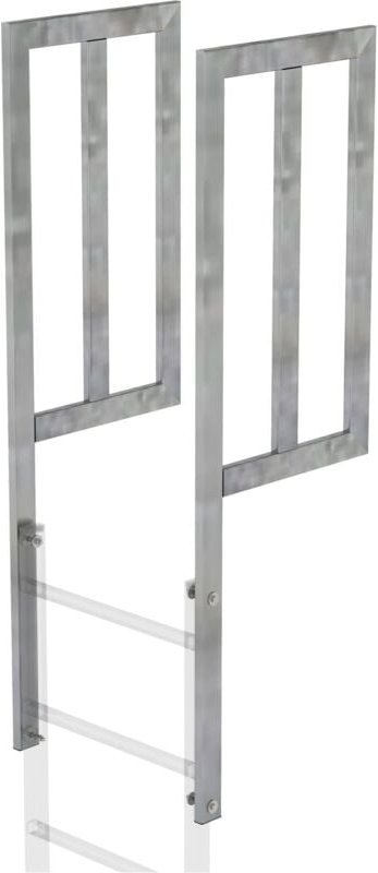 Ausstiegsholm mit Geländeransatz Stahl-verzinkt Länge 1.600 mm - 063050 - Günzburger Steigtechnik