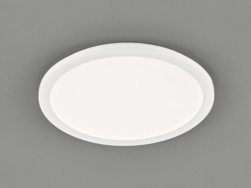 Trio - Dimmbare led Deckenleuchte camillus flache Badezimmerlampe rund Ø40cm Weiß IP44