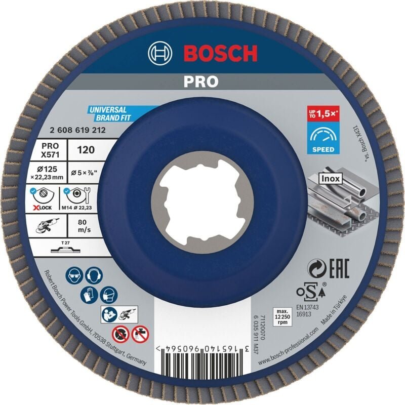 Pro X571 X-Lock fss, 125 mm,G120,ger.,P - Bosch