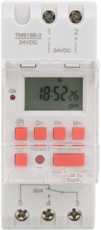 24 v dc 30 a 12/24 Stunden wöchentlich programmierbarer Zeitschalter, 16 ein/aus pro Tag, digitales LCD-Verzögerungsrela...