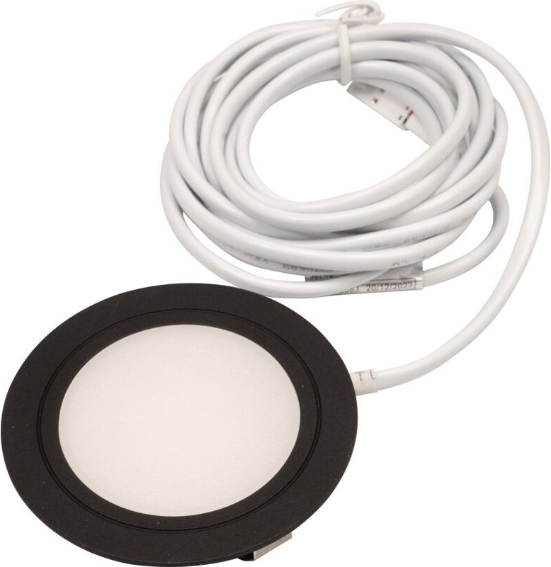 Einbauleuchte Chip HE 58 Emotion 24V DC 2,5 W Zuleitung 1800mm Rahmenf. schwarz