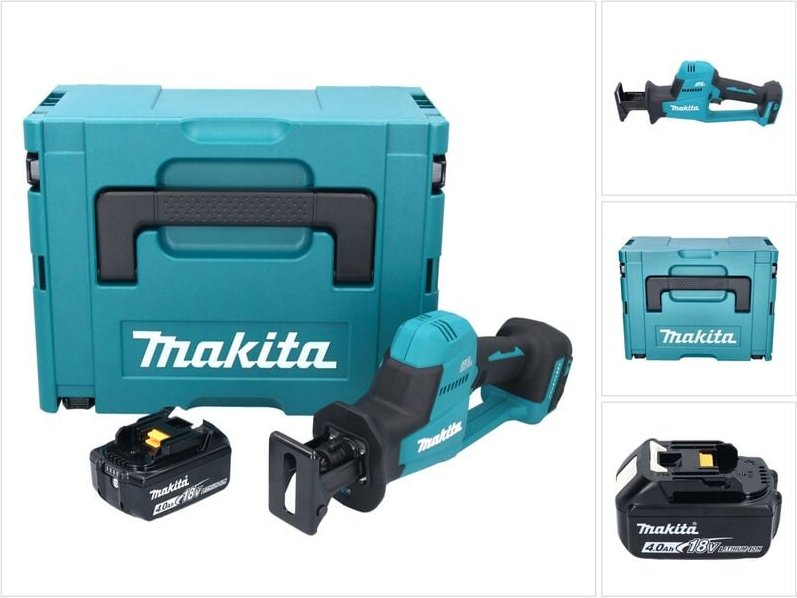 Djr 189 M1J Akku Reciprosäge Säbelsäge 18 v Brushless + 1x Akku 4,0 Ah + Makpac - ohne Ladegerät - Makita