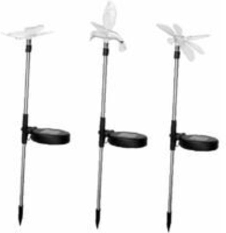 3er-Set Solar-Schmetterlings- und Libellenlichter für Garten und Partys – dekorative Beleuchtung