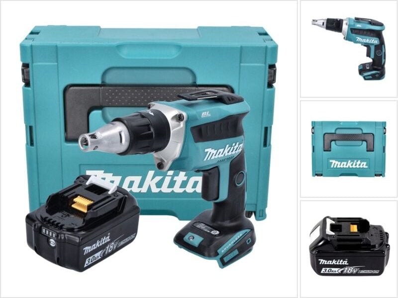 Dfs 452 F1J Akku Schnellbauschrauber 18 v Brushless + 1x Akku 3,0 Ah + Makpac - ohne Ladegerät - Makita
