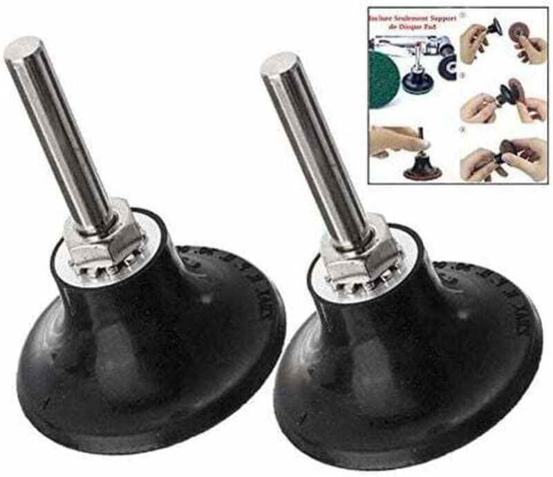 2 Stück 50 mm Stützteller-Scheibenhalter (2), Stützteller-Scheibenhalter mit 6,35 mm Schaft, rundes Rotationswerkzeug, S...